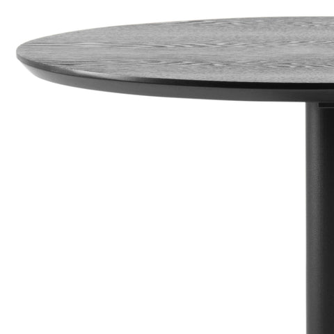 Ibiza Tall Round Bar Table with Black Ash Top and Matt Black Base