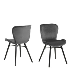 Batilda Dining Chair in Dark Grey Set of 2