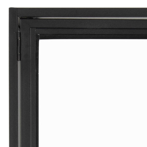 Seaford Tall Black Metal 2 Door Display Cabinet