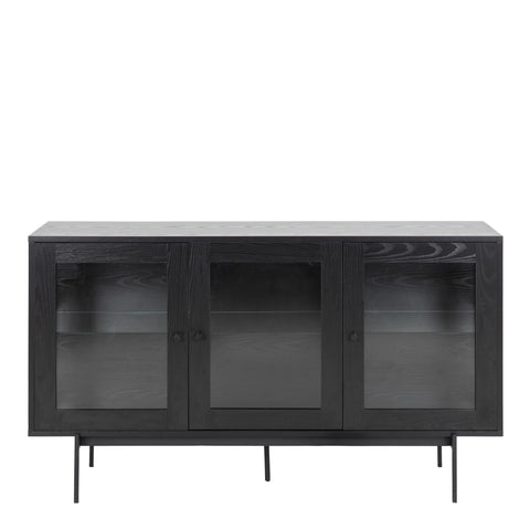 Angus 3 Door Sideboard in Black