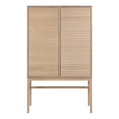 Linley Cabinet with 2 doors and 4 shelves in White Oak