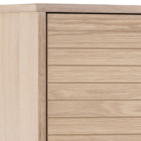 Linley Cabinet with 2 doors and 4 shelves in White Oak